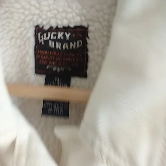 Lucky Brand Women's Sherpa Lined Button Up Jacket White Size XL - Picture 4 of 11